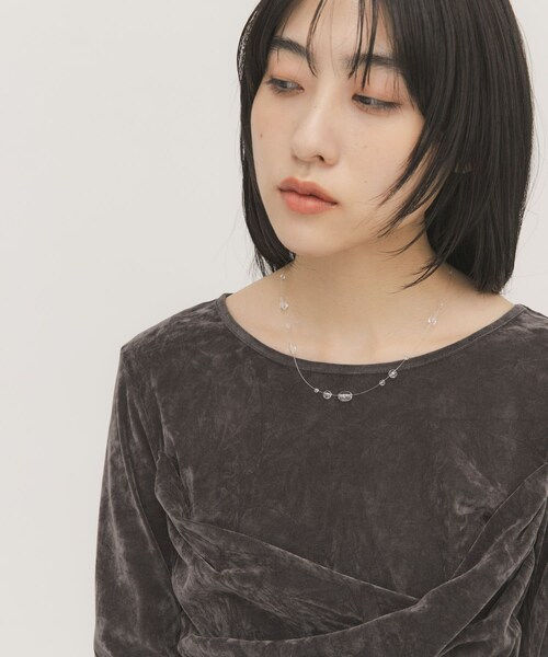 KBF（ケイビーエフ）の「シズクネックレス（ネックレス・レディース・CLEAR/KHAKI・One）」の13枚目の写真