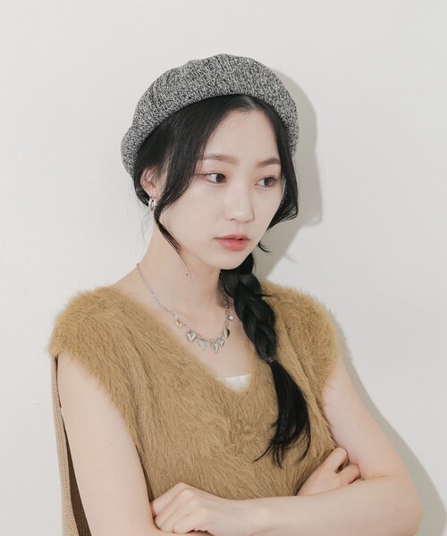 SMELLY（スメリー）の「ミックスパターンベレー（ハンチング/ベレー帽・レディース・BLK/BLU/BRN・-）」の7枚目の写真