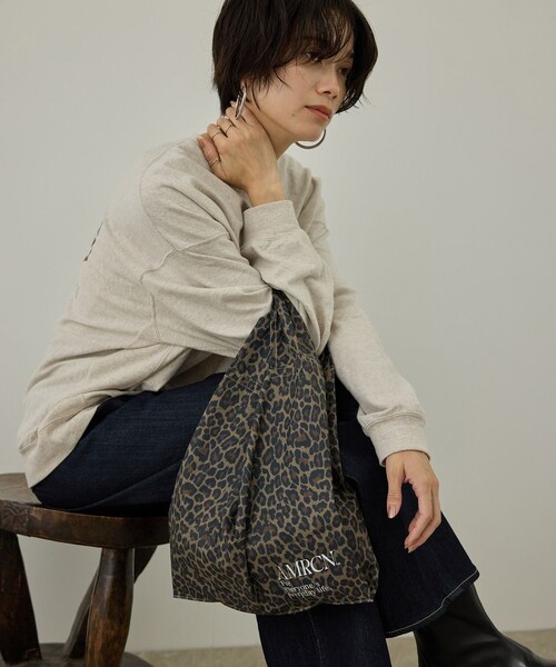 ADAM ET ROPE'(アダムエロペ)の「【Americana(アメリカーナ) for SALON】レオパードエコバッグ M(エコバッグ/サブバッグ・レディース・ベージュ系・F)」の7枚目の写真
