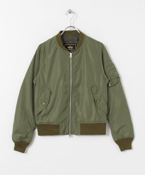 URBAN RESEARCH（アーバンリサーチ）の「ALPHA INDUSTRIES×URBAN RESEARCH iD　別注MA-1 ジャケット（ミリタリージャケット・レディース・BLACK/KHAKI/L.GREY・XS）」の3枚目の写真