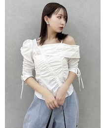 dazzlin | アシメギャザーブラウス(シャツ/ブラウス)