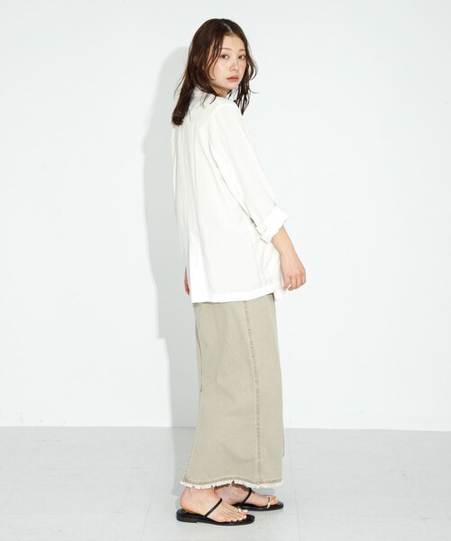 URBAN RESEARCH Sonny Label（アーバンリサーチサニーレーベル）の「コットンツイルタックナロースカート（スカート・レディース・ピンク/グレージュ・36/38）」の12枚目の写真