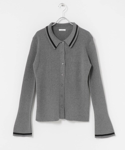 ITEMS URBANRESEARCH（アイテムズ アーバンリサーチ）の「配色ポロニット（ニット/セーター・レディース・GRY/NVY/MELON・Free）」の10枚目の写真