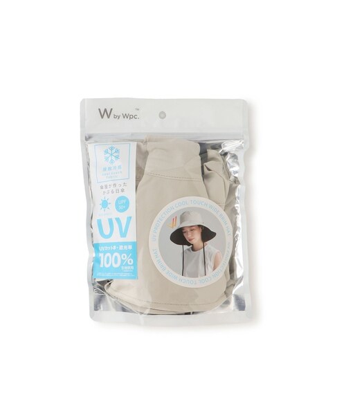 ROPE' PICNIC（ロペピクニック）の「【W by Wpc./ダブリュ バイ ダブリュピーシー】UVカット接触冷感つば広ハット/イージーケア（ハット・レディース・ブラック/ベージュ・F）」の15枚目の写真