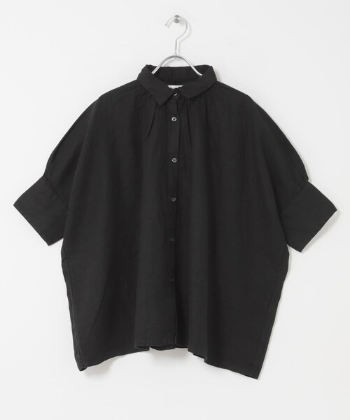 かぐれ（カグレ）の「Honnete　H/SLV GATHER SHIRTS（シャツ/ブラウス・レディース・BLUE/NOIR/SILVER・One）」の5枚目の写真
