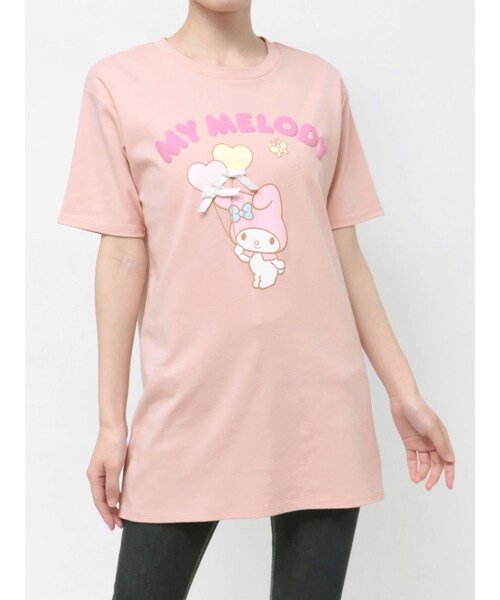 RESEXXY（リゼクシー）の「【メロクロコラボ】リボンポイントビッグTシャツ（Tシャツ/カットソー・レディース・ホワイト/ピンク・F）」の7枚目の写真