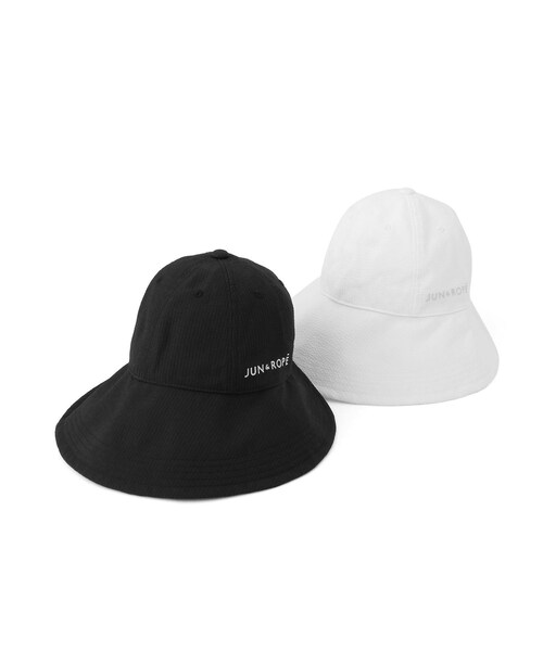 ROPE'(ロペ)の「【UV】セミワイドハット(ハット・レディース・ブラック/ホワイト・F)」の4枚目の写真