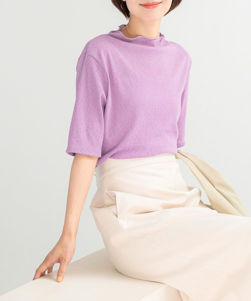 URBAN RESEARCH ROSSO（アーバンリサーチロッソ）の「ラメシアーカットソー（Tシャツ/カットソー・レディース・OFF/MAUVE/BLACK・FREE）」の3枚目の写真