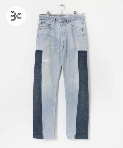 THE GOODLAND MARKET（ザグッドランドマーケット）の「SREU　SREU-Transposed Denim Pants（デニムパンツ・レディース・PALxBL1/PALxBL2/PALxBL3/PALxBL4・1/3）」の3枚目の写真