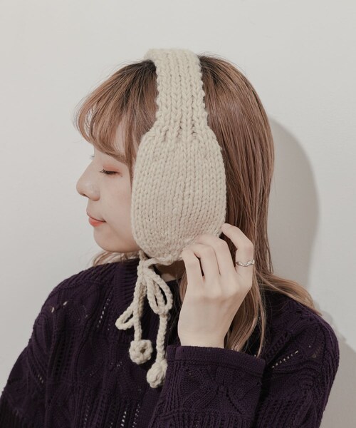 SMELLY（スメリー）の「ニットイヤーマフ（イヤーマフ・レディース・GRY/IVO/MOC・-）」の5枚目の写真
