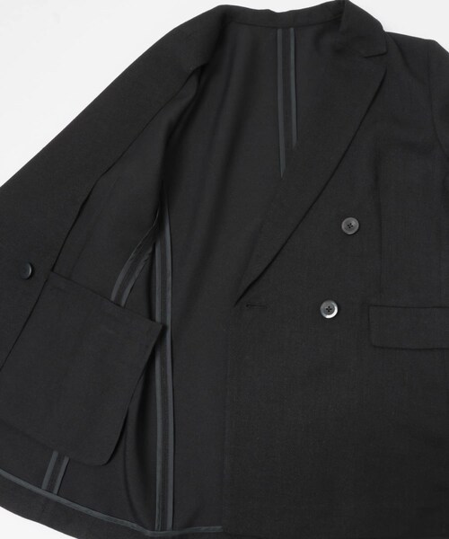 URBAN RESEARCH ROSSO（アーバンリサーチロッソ）の「防シワ リネンライクハーフスリーブジャケット（テーラードジャケット・レディース・L.BEIGE/BLACK・36/38）」の9枚目の写真