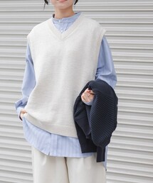 URBAN RESEARCH DOORS | FORK&SPOON　テープヤーンVネックニットベスト(ベスト)