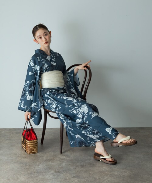 SENSE OF PLACE by URBAN RESEARCH(センスオブプレイスバイアーバンリサーチ)の「浴衣3点セットワンピ(変織紅梅)(その他・レディース・葡萄/朝顔A/朝顔B/向日葵・one/One)」の22枚目の写真