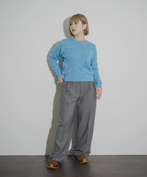 THE GOODLAND MARKET（ザグッドランドマーケット）の「cwtch　2TUCK WOOL SLACKS（その他パンツ・レディース・GRAY/CHARCOAL・1/2）」の18枚目の写真