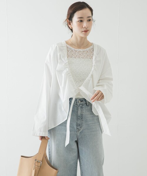 URBAN RESEARCH(アーバンリサーチ)の「SEEALL BACK GATHER TOP(その他トップス・レディース・WHITE・38)」の6枚目の写真