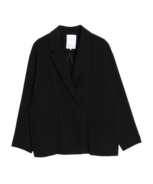 ELENDEEK（エレンディーク）の「SLUB YARN TAILORED JK（テーラードジャケット・レディース・オフホワイト/ブラック/ブラウン/ベージュ・F）」の5枚目の写真