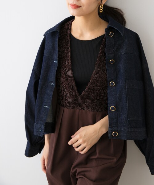 URBAN RESEARCH ROSSO（アーバンリサーチロッソ）の「F by ROSSO　モールレース切替オールインワン（サロペット/オーバーオール・レディース・BROWN/BLACK・36/38）」の17枚目の写真