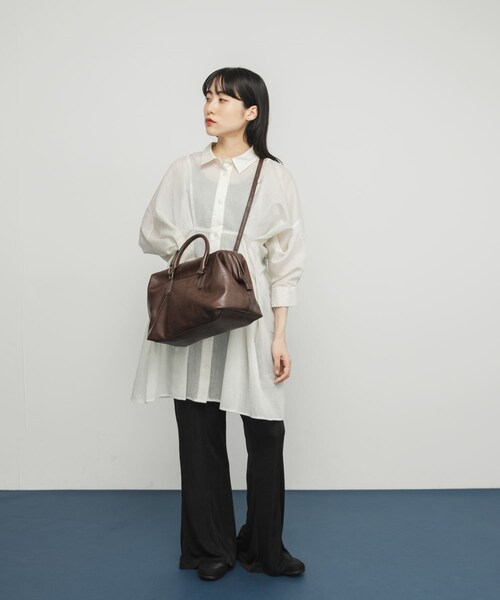 KBF（ケイビーエフ）の「ガマグチボストンBAG（ボストンバッグ・レディース・D.BROWN/BLACK・one）」の18枚目の写真