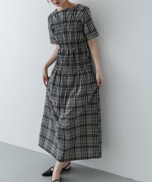 SENSE OF PLACE by URBAN RESEARCH（センスオブプレイスバイアーバンリサーチ）の「チェックシャーリングワンピース（ワンピース・レディース）」