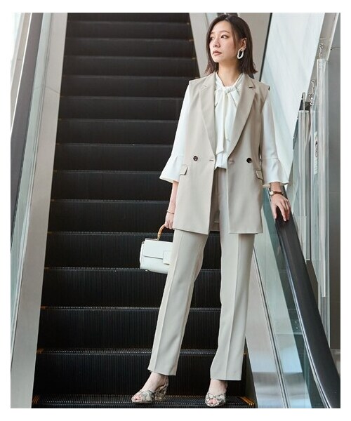 nissen（ニッセン）の「【レディーススーツ】ドビー素材ジレ