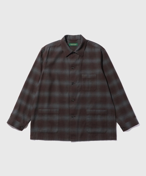 ADAM ET ROPE'(アダムエロペ)の「FLANNEL CHECK COVERALL(カバーオール・メンズ・グリーン系・L/M/S)」の6枚目の写真