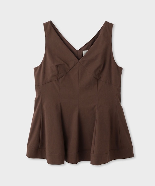 ROPE'（ロペ）の「【一部店舗限定】【REALM（レルム）】V-NECK PEPLUM BLOUSE｜セットアップブラウス　26SS（シャツ/ブラウス・レディース・ダークブラウン/カーキ・38）」の9枚目の写真