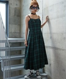 GEVS. | 大きいサイズチェックキャミソールワンピースGEVS.(ワンピース)