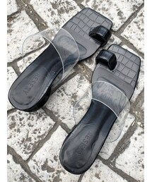 RESEXXY | スクエアクロコサンダル(サンダル)