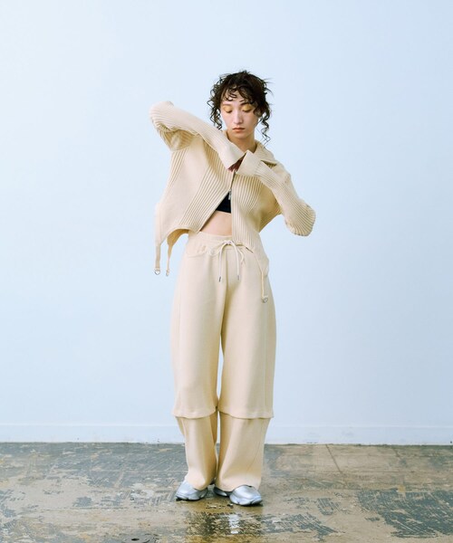 THE GOODLAND MARKET（ザグッドランドマーケット）の「cwtch　COTTON KNIT ZIPTOPS（カーディガン/ボレロ・レディース・IVORY/NAVY/ORANGE・FREE）」の11枚目の写真