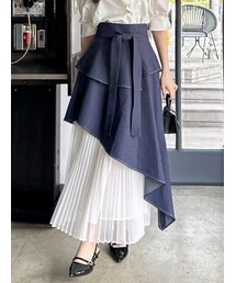 dazzlin | アシメティアードプリーツスカート(スカート)