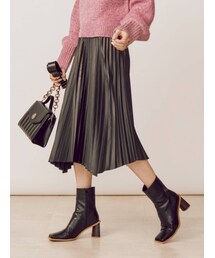 EVRIS | レザーライクランダムプリーツスカート(スカート)