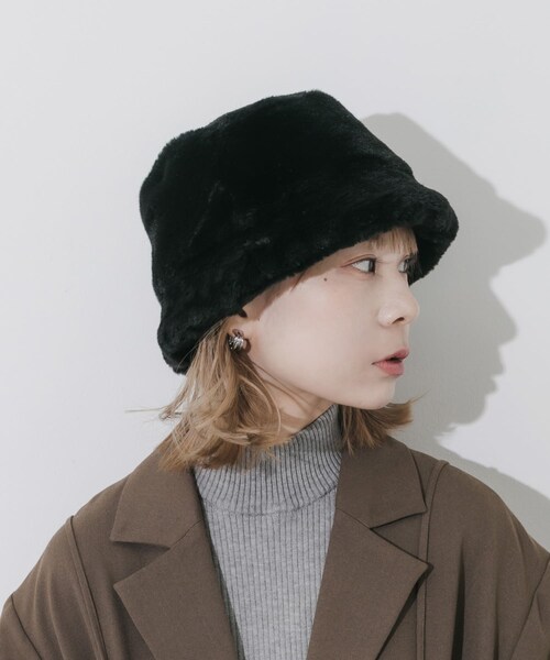 SMELLY（スメリー）の「ファーバケットハット（ハット・レディース・IVO/BLK/BRN・-）」の14枚目の写真