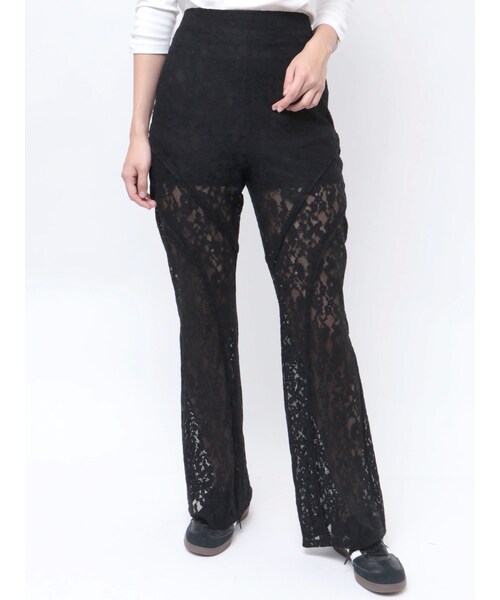 dazzlin（ダズリン）の「カーブパネルレースパンツ（その他パンツ・レディース・オフホワイト/ブラック/パープル・S/M）」の22枚目の写真