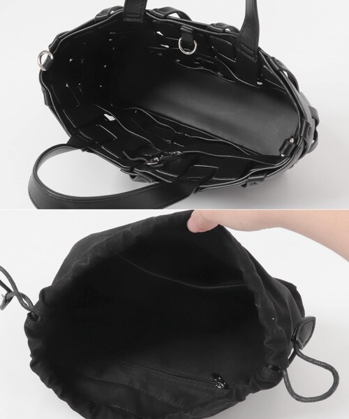 URBAN RESEARCH ROSSO（アーバンリサーチロッソ）の「KOMOREBI MUSEUM　MESH BAG（ハンドバッグ・レディース・IVORY/BLACK・-）」の11枚目の写真