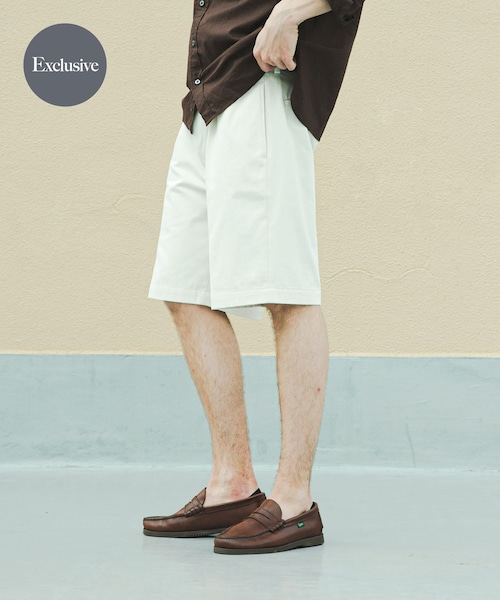 URBAN RESEARCH(アーバンリサーチ)の「『別注』BROOKS BROTHERS×URBAN RESEARCH PLEAT SHORTS(その他パンツ・メンズ・BLACK/ECRU・M/L/XL)」の2枚目の写真