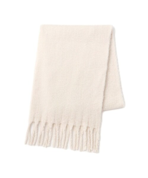 VIS（ビス）の「ふわふわフリンジマフラー/静電気防止（マフラー・レディース・ライトグレー/キナリ/ベージュ/ブルー/レッド/ピンク系・F）」の18枚目の写真