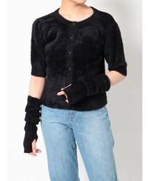 EVRIS | ファンシーヤーンアームウォーマーニットトップス(ニット/セーター)