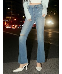 GYDA | 【せいせいコラボ】ハイウエストストーンフレアパンツ(デニムパンツ)