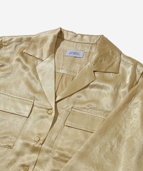 Saturdays NYC（サタデーズ ニューヨークシティ ）の「Lomedico Crinkled Satin LS Shirt（シャツ/ブラウス・レディース・ネイビー/イエロー・L/XS）」の18枚目の写真