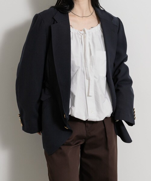 THE GOODLAND MARKET（ザグッドランドマーケット）の「77circa　make v shape navy blazer jacket（テーラードジャケット・レディース・navy1/navy2/navy3/navy4・one）」の6枚目の写真