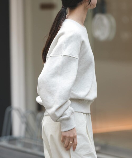 URBAN RESEARCH DOORS（アーバンリサーチドアーズ）の「FORK&SPOON　コクーンスウェット（スウェット・レディース・NAVY/OATMEAL/PINK・1）」の9枚目の写真