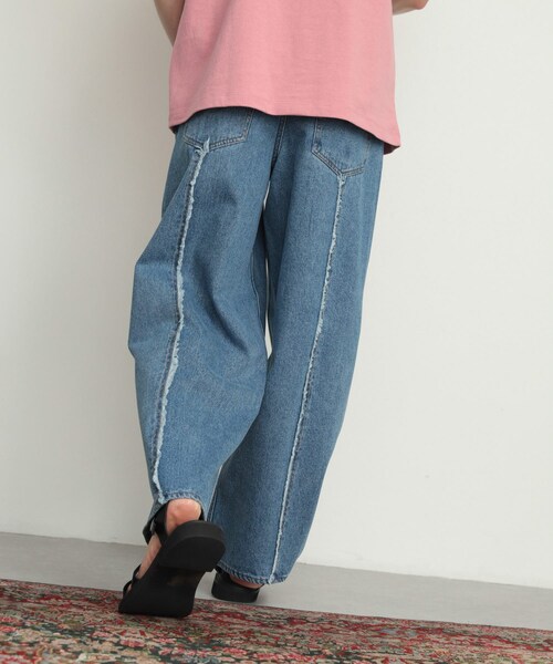 SENSE OF PLACE by URBAN RESEARCH（センスオブプレイスバイアーバンリサーチ）の「デニムフリンジパネルワイドパンツ（デニムパンツ・メンズ・BLACK/L.INDIGO・M/L）」の19枚目の写真