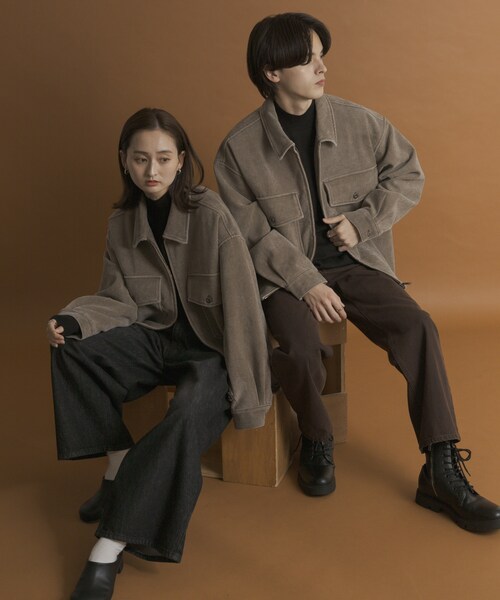 SENSE OF PLACE by URBAN RESEARCH(センスオブプレイスバイアーバンリサーチ)の「ヴィンテージツイルZIPブルゾン(ブルゾン・メンズ・BLACK/BROWN/PURPLE・M/L)」の19枚目の写真