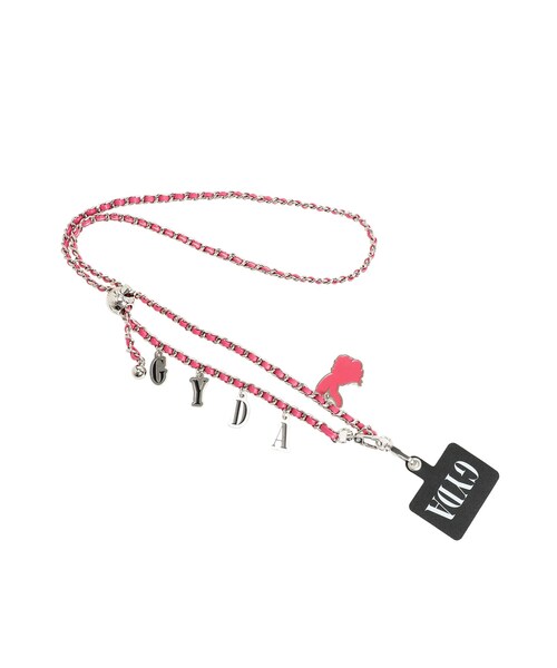 GYDA（ジェイダ）の「GYDA original charmスマホショルダー（その他雑貨・レディース・ブラック/オフホワイト/ピンク・F）」の5枚目の写真