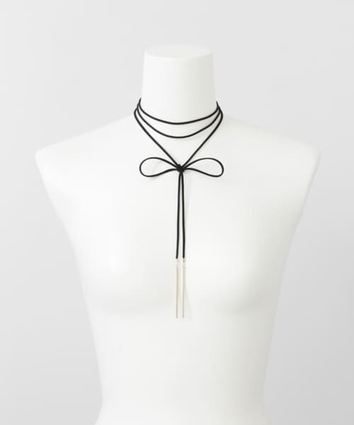SENSE OF PLACE by URBAN RESEARCH（センスオブプレイスバイアーバンリサーチ）の「メタルバースエード3連ロングチョーカー（ネックレス・レディース・BLACK・-）」の3枚目の写真
