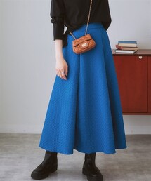 nissen | エンボス柄ロング丈フレアスカート(スカート)