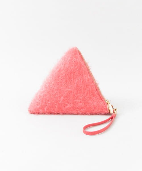 RODE SKO（ロデスコ）の「LILY トライアングルフェイクファーバッグ（クラッチバッグ・レディース・PINK/BLACK・-）」の3枚目の写真