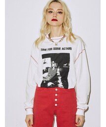 jouetie | カラーステッチグランジ ロンT(Tシャツ/カットソー)