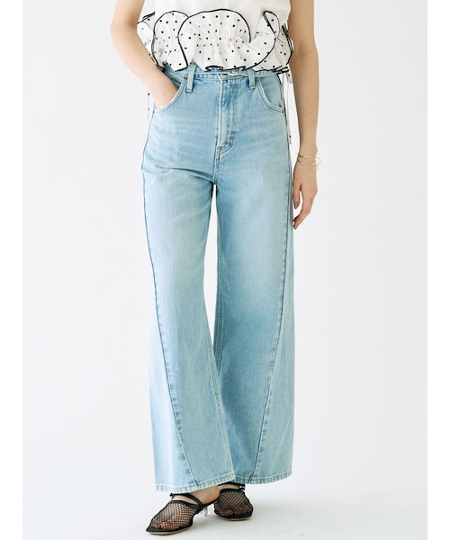 LAGUNAMOON（ラグナムーン）の「【Leeコラボ】セミワイドベルトデニムパンツ（デニムパンツ・レディース・ブルー/インディゴ/ブラウン・S/M）」の22枚目の写真