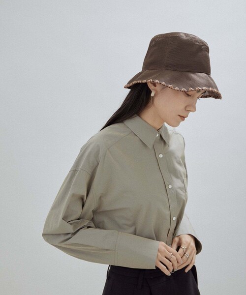 ADAM ET ROPE'（アダムエロペ）の「【La Maison de Lyllis（メゾンドリリス）】QWAU（ハット・レディース・ブラック/ダークブラウン系/サックス/ピンク・F）」の14枚目の写真